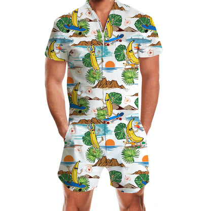 Hawaii Banana Funny Male Romper