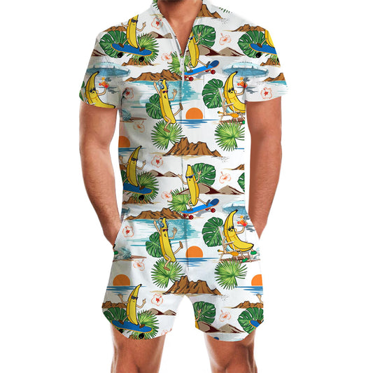 Hawaii Banane Lustiger männlicher Strampler