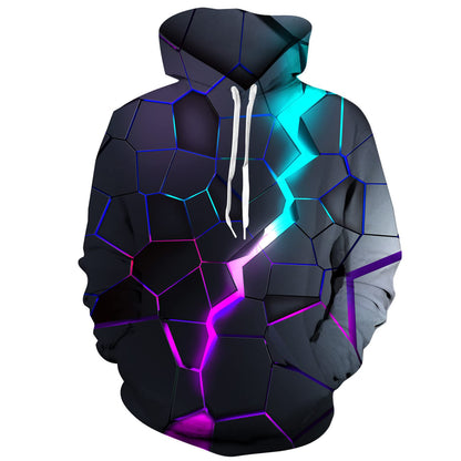 Blauwe en paarse kloof grappige hoodie