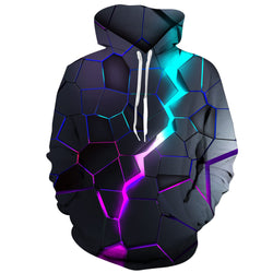 Blue & Purple Fissure Funny Hoodie