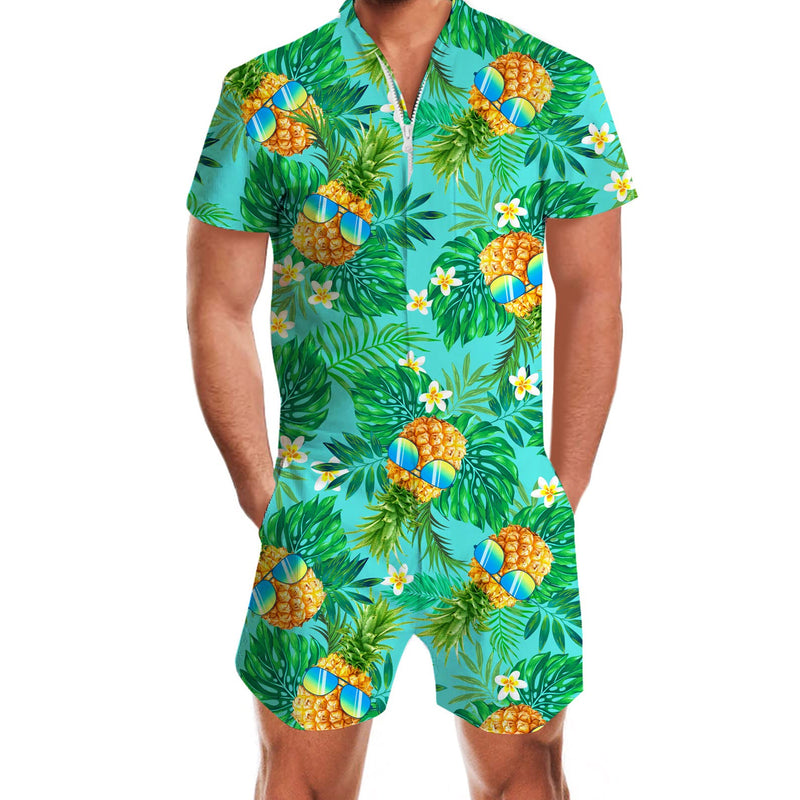 Sunglasses Pineapple Leaf Funny Men Romper