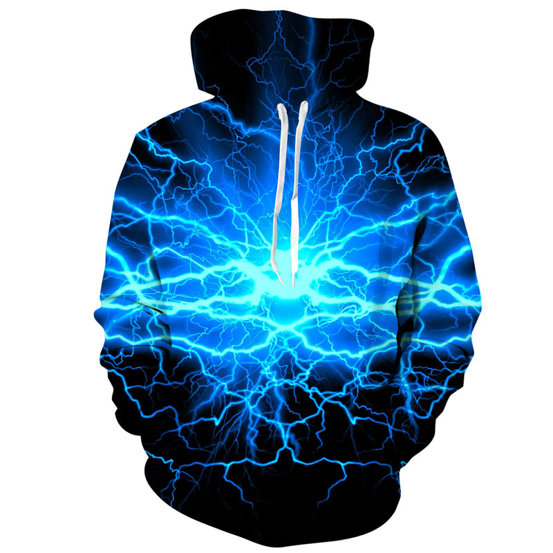 Blue Lighting Funny Hoodie