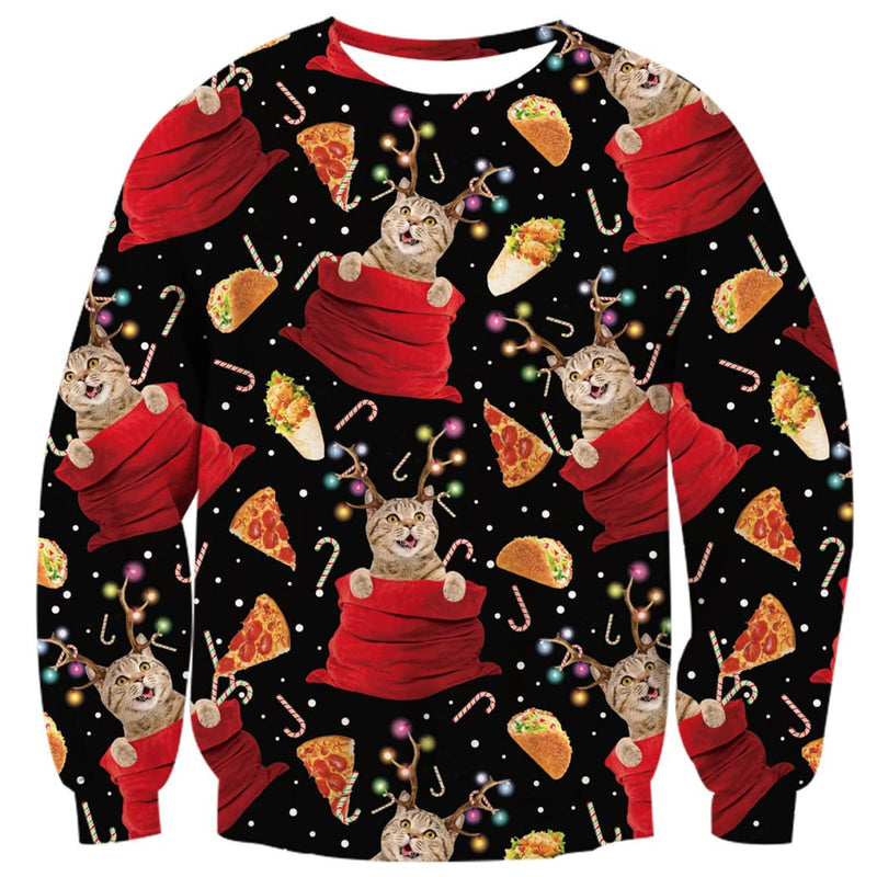 Taco Cat Xmas Ugly Christmas Sweater