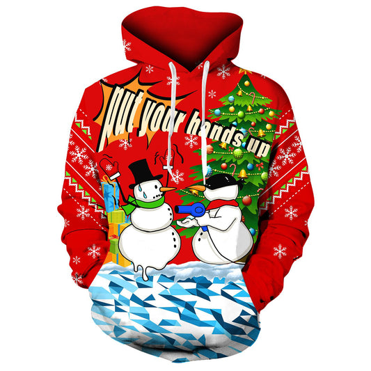 Schneemann Weihnachten Lustiger Kapuzenpullover