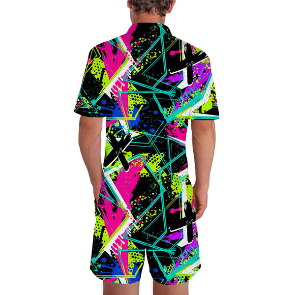 Graffiti Colorful Funny Men Romper