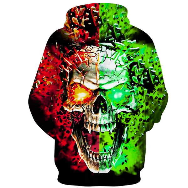 Flame Skull Funny Hoodie