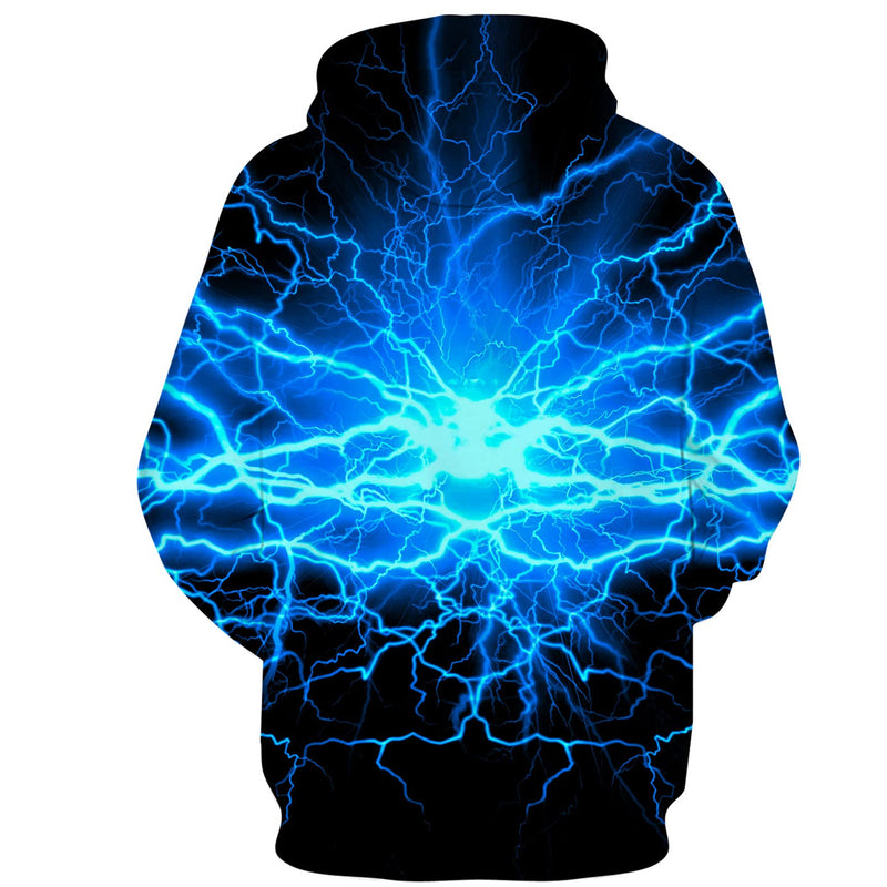 Blue Lighting Funny Hoodie