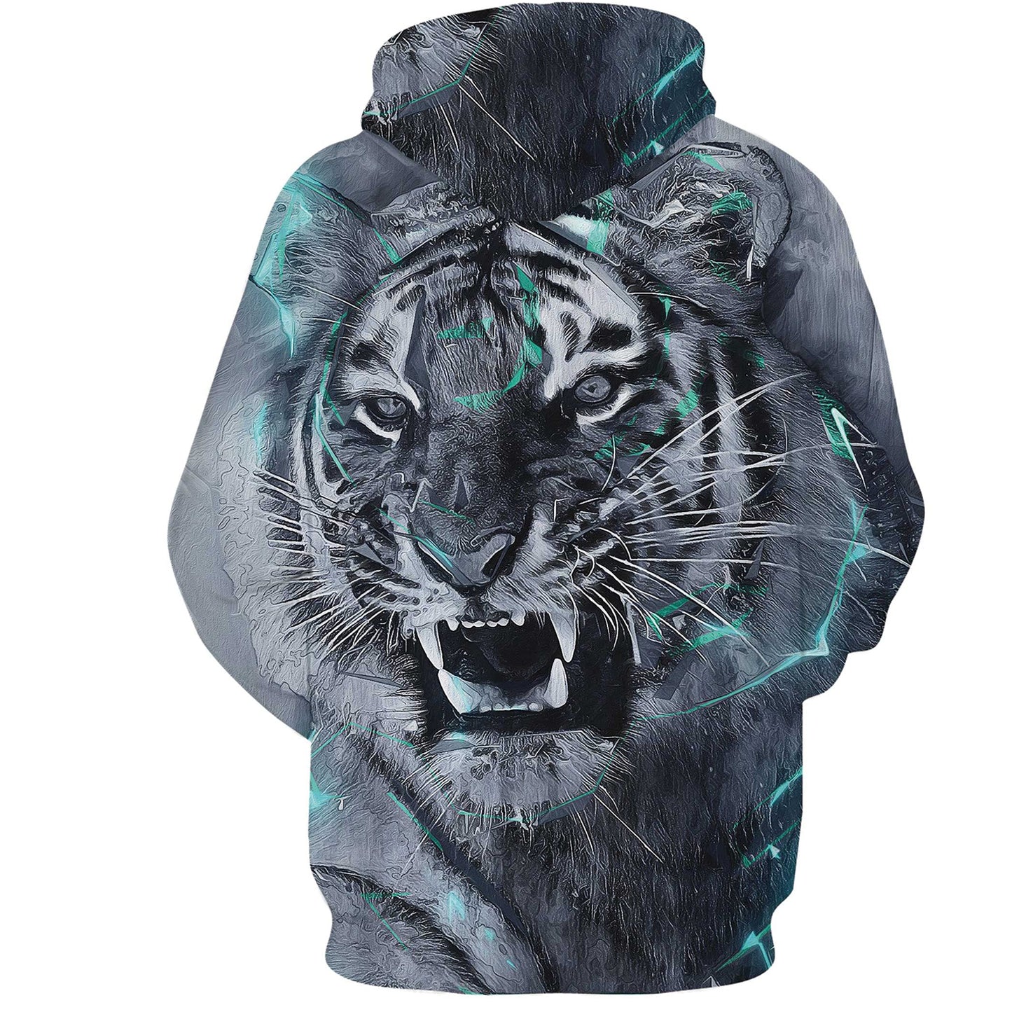 Grijze Tijger Grappige Hoodie
