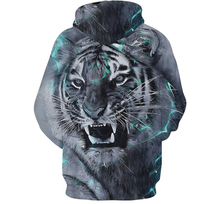Grijze Tijger Grappige Hoodie