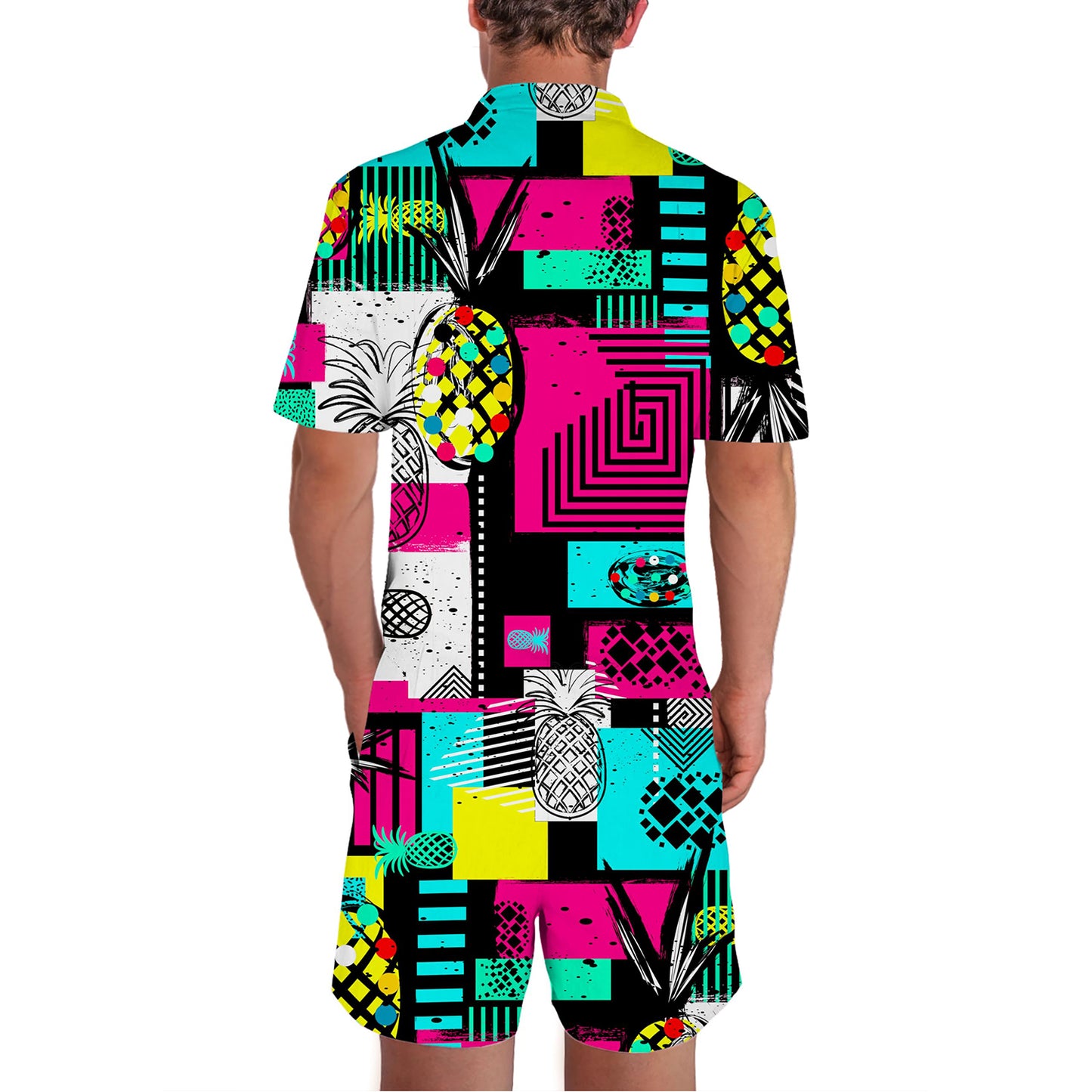 Pineapple 90s Style Male Romper