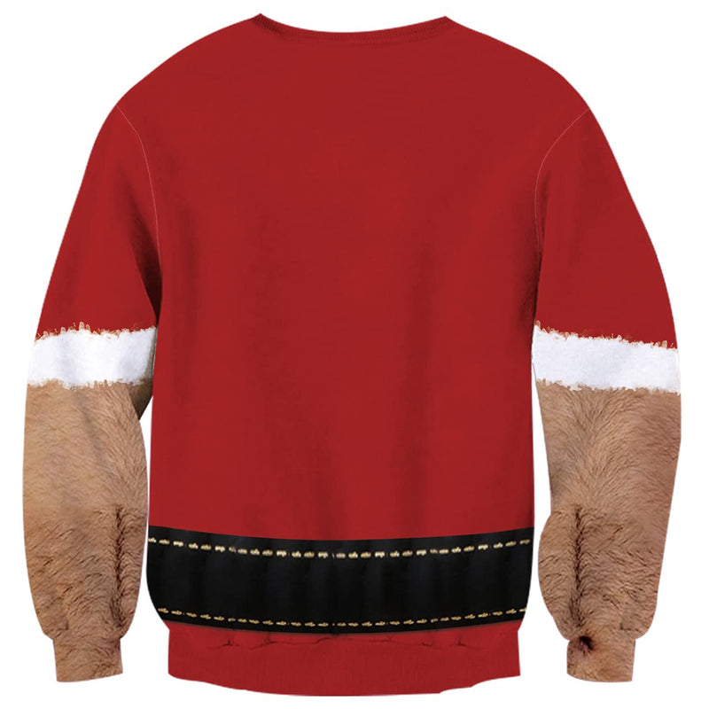 Hairy Chest Reindeer Ugly Christmas Sweater