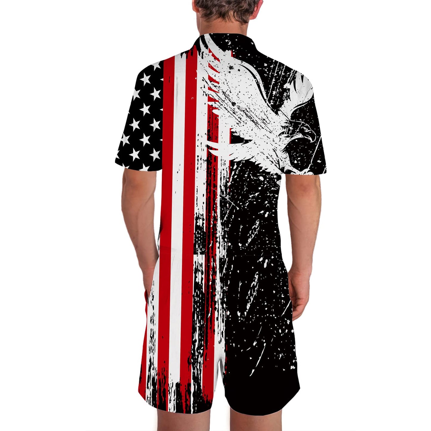 Amerikaanse vlag adelaar grappige mannen romper
