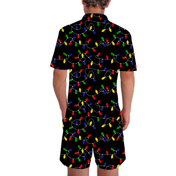 Christmas Bulbs Funny Male Romper