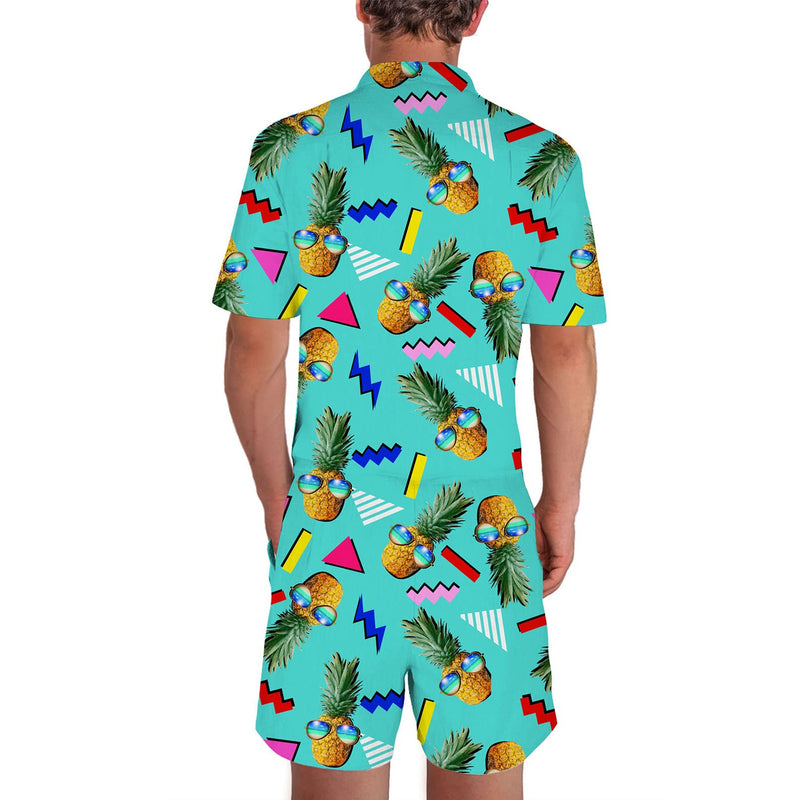 Sunglasses Pineapple 80S Funny Men Romper