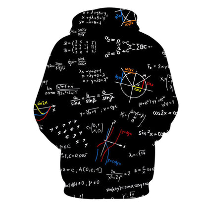 Kapuzenpullover mit farbigem Mathe-Print