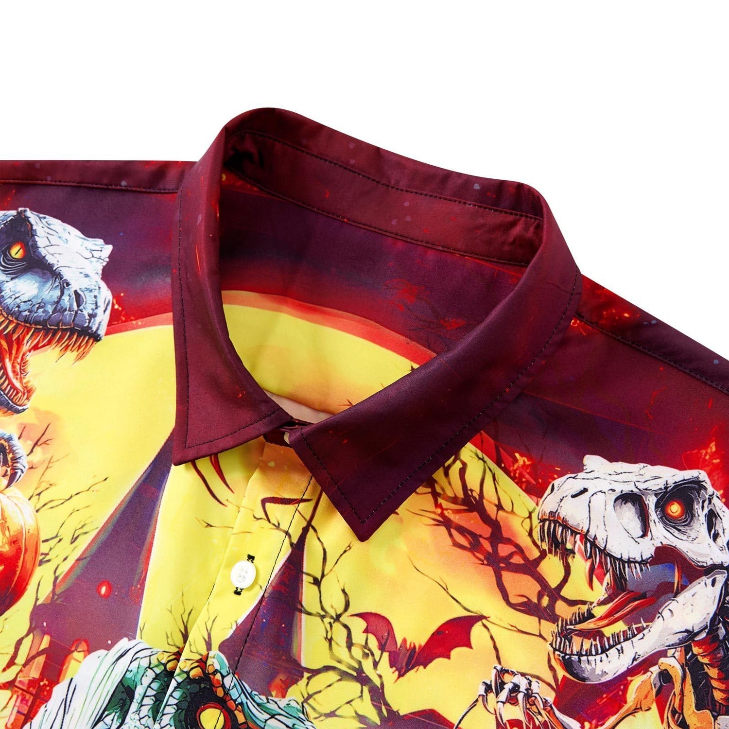 dinosaur dress shirt Visive Mens Big And Tall Short Sleeve Button Shirt, Printed Dinosaur Shirts, Men's, Size: Large, Black