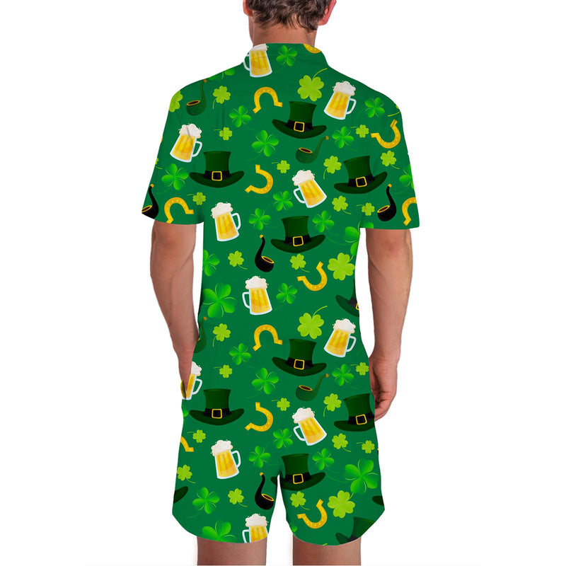 St Patrick's Day Beer Funny Men Romper