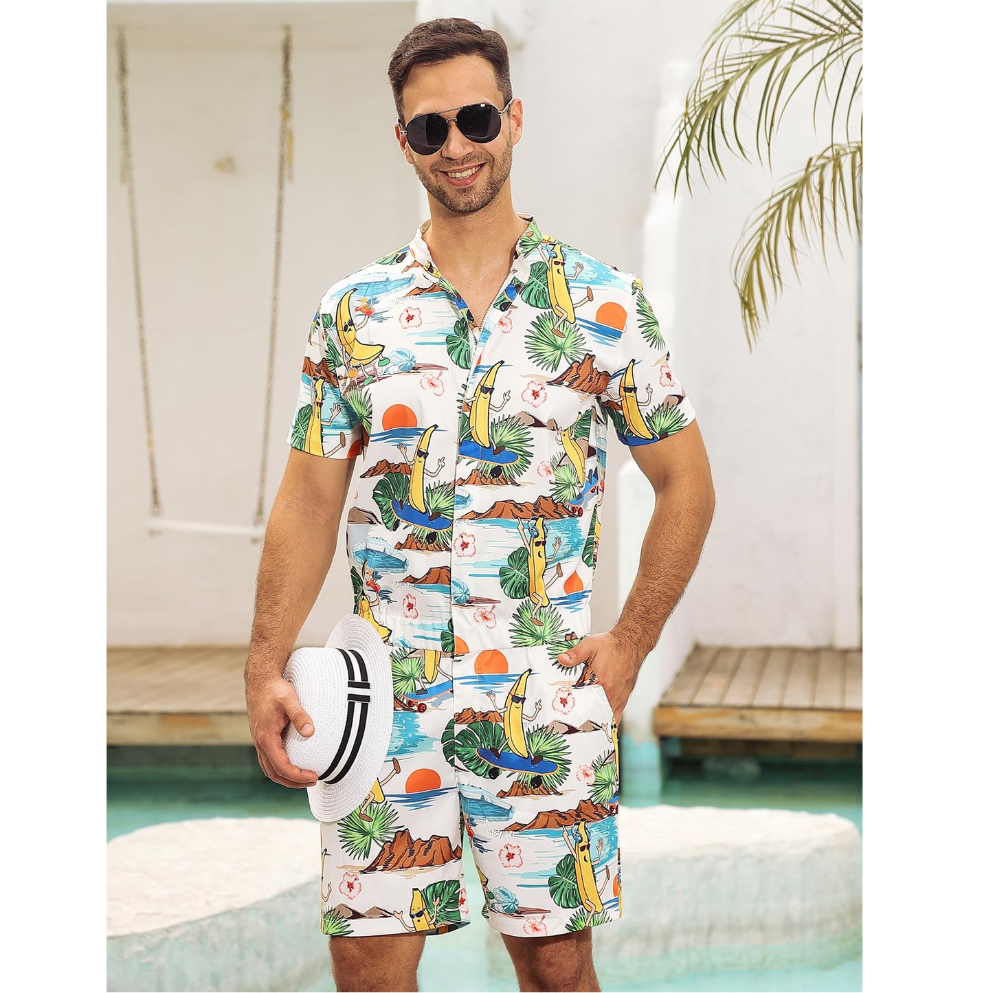 Hawaii Banana Funny Male Romper