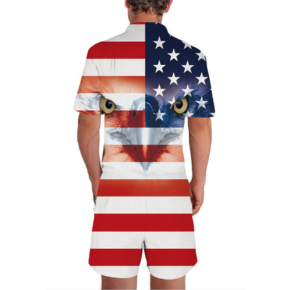 Amerikaanse vlag adelaar grappige mannen romper