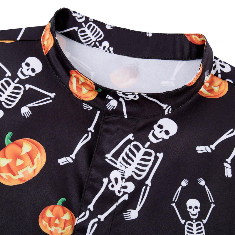 Pumpkin Skeleton Funny Men Romper