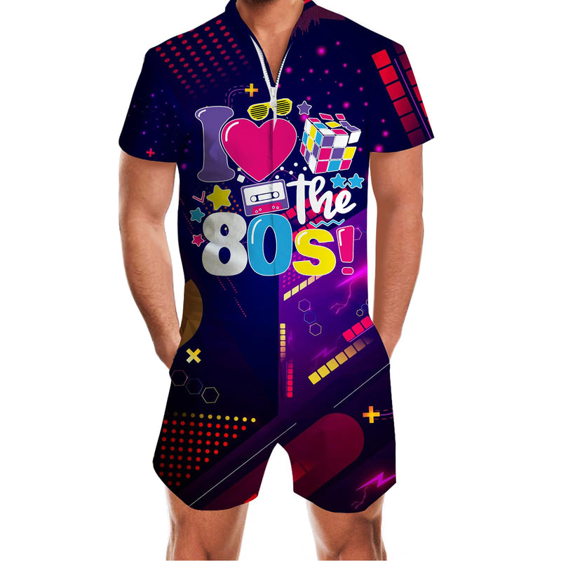 I Love 80S Vintage Funny Male Romper