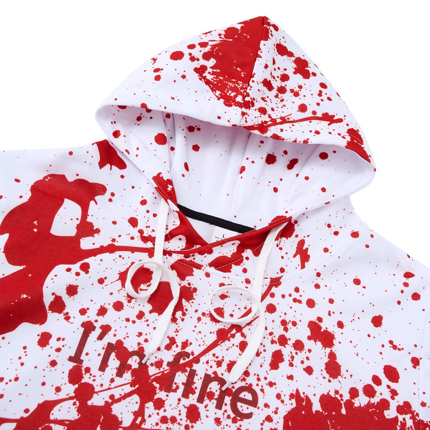 Ik ben prima Bloed Grappige Hoodie