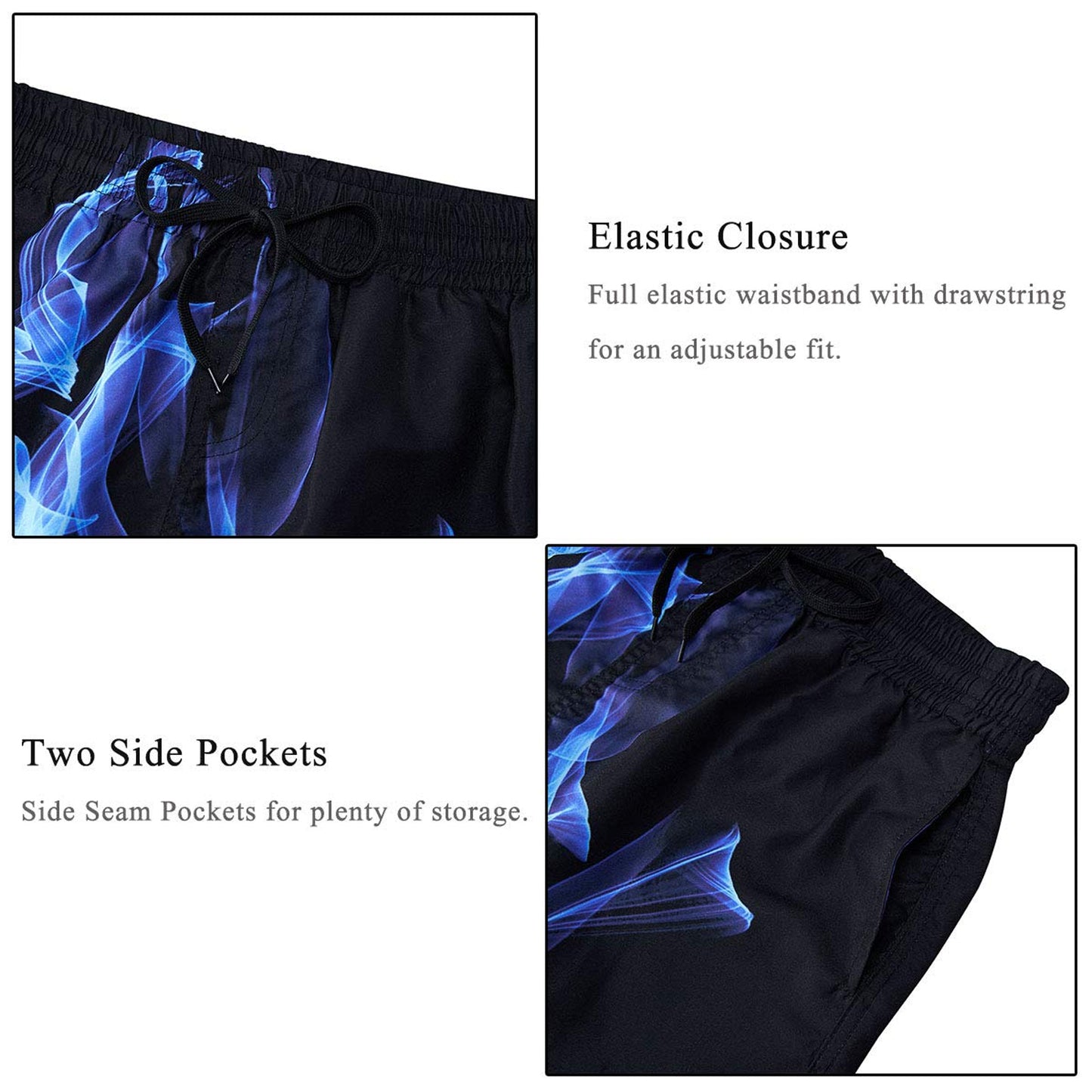 Blauwe rook grappige boardshorts