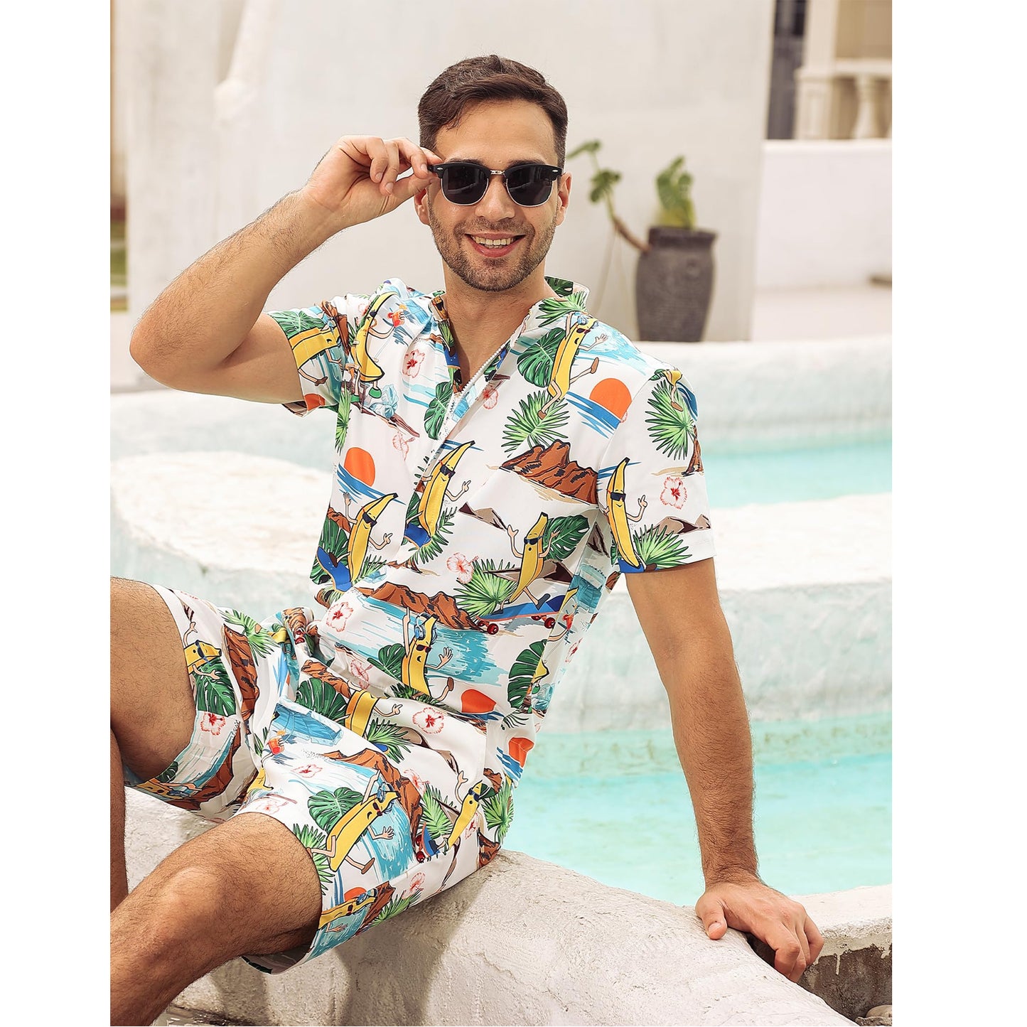Hawaii Banana Funny Male Romper