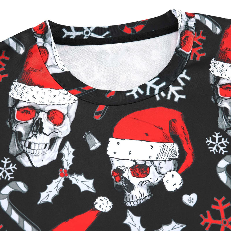 Skull with Hats Ugly Christmas Sweater