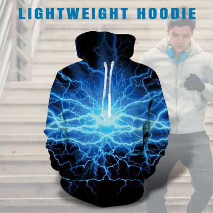Blauwe verlichting grappige hoodie