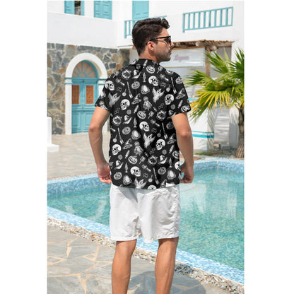 Halloween Spook Schedel Grappig Hawaiiaans Shirt
