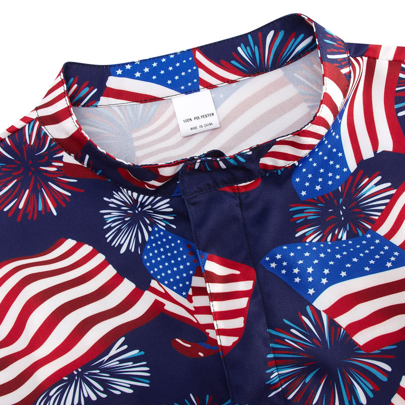 American Flag Blue Funny Men Romper