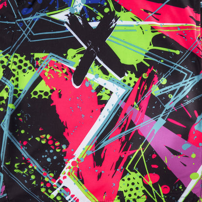 80s Colorful Geometric Funny Board Shorts