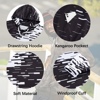 Zwart-witte grappige hoodie