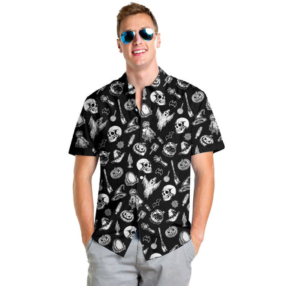 Halloween Spook Schedel Grappig Hawaiiaans Shirt