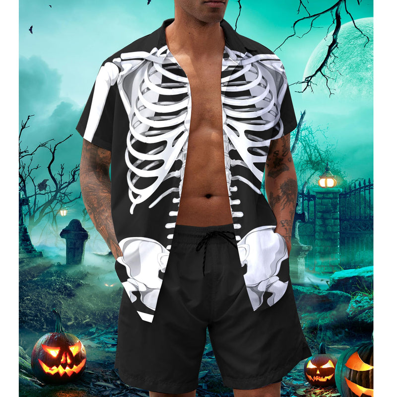 Skeleton Halloween Funny Hawaiian Shirt