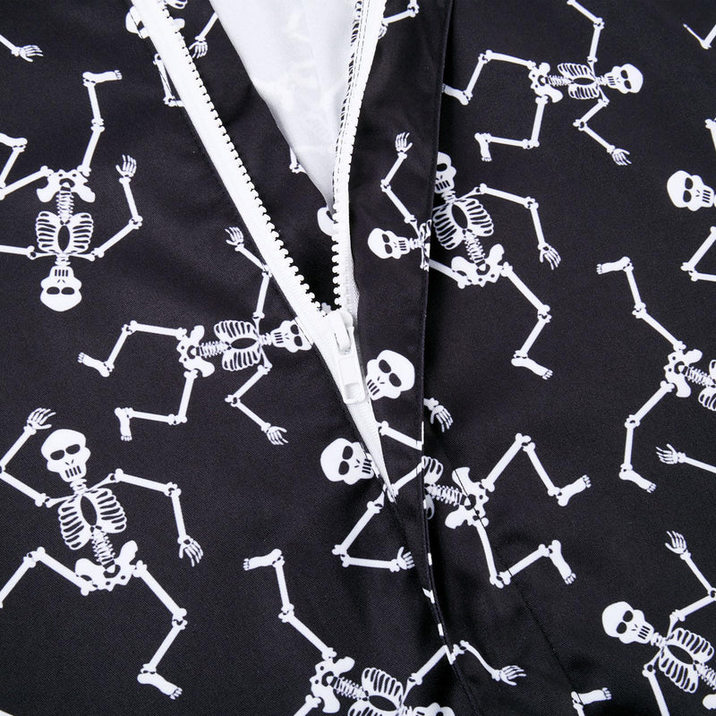 Skeleton Black Funny Men Romper