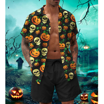 Kürbis Halloween Lustiges Hawaiihemd