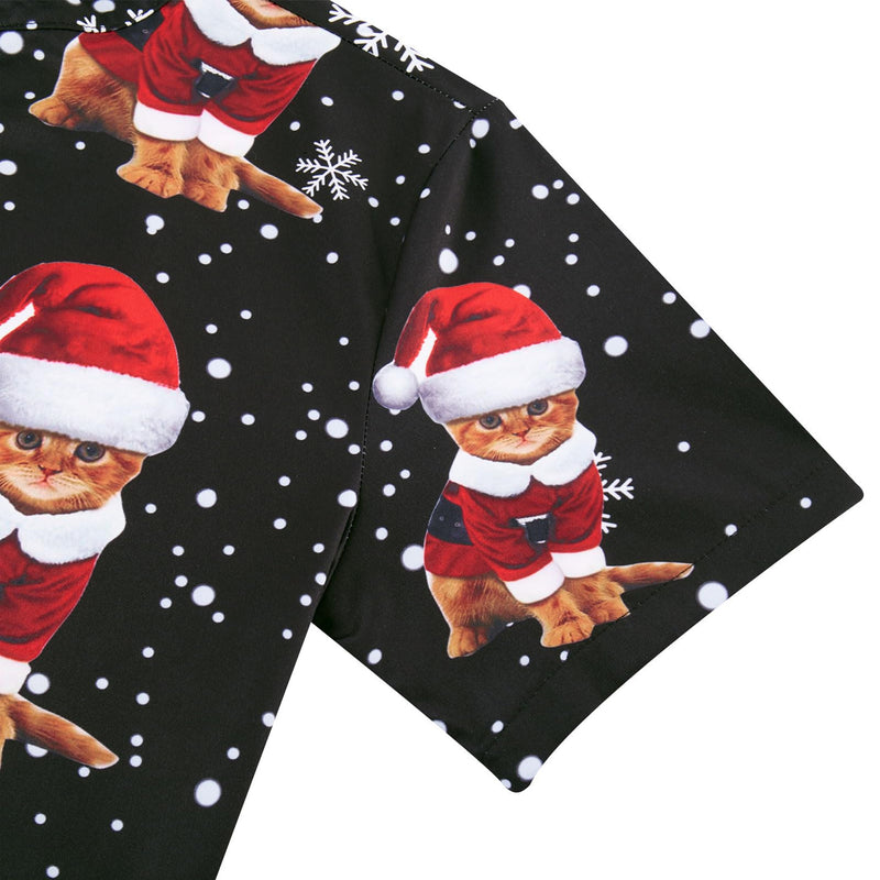 Xmas Cats Black Funny Male Romper