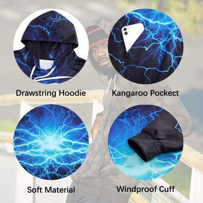 Blauwe verlichting grappige hoodie