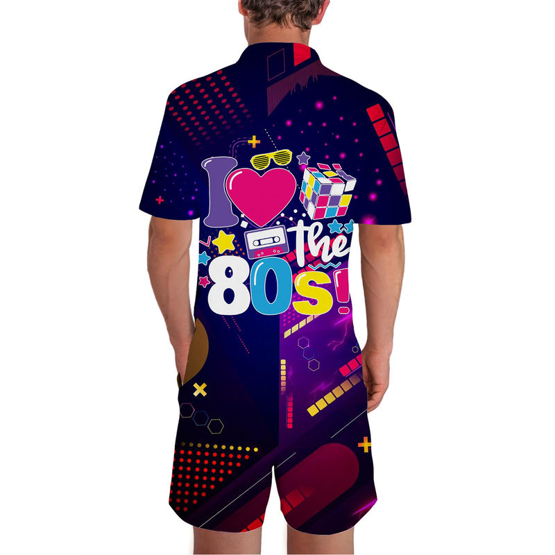 I Love 80S Vintage Funny Male Romper