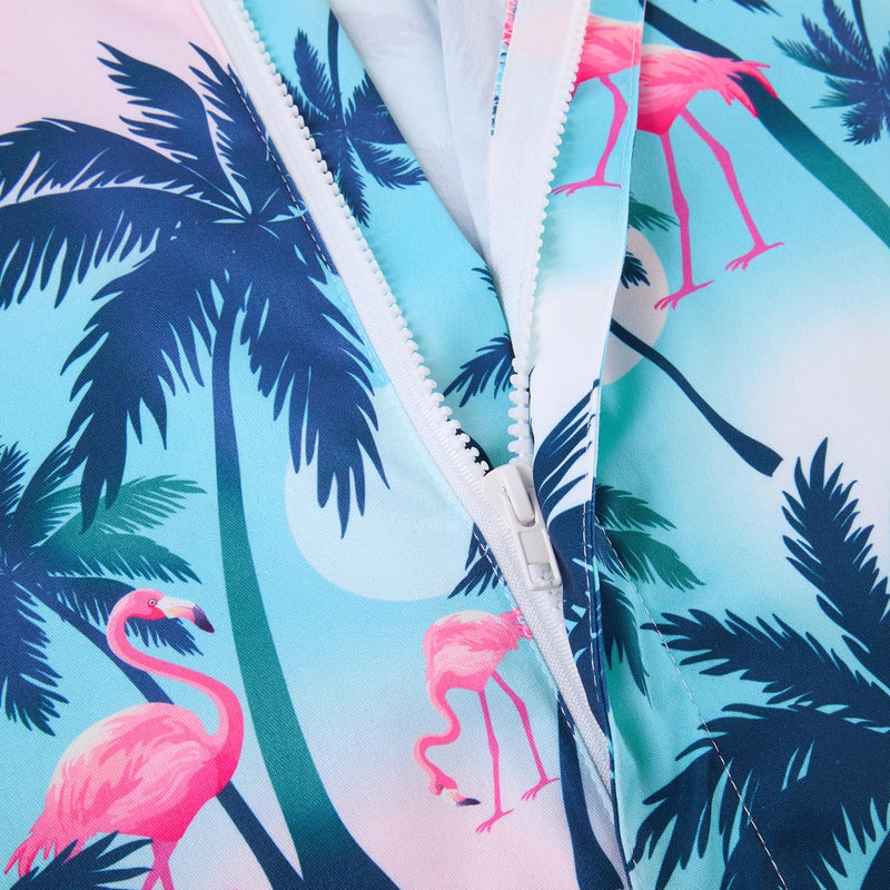 Flamingo Palm Tree Funny Male Romper