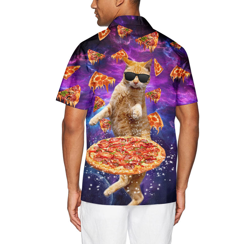 Nebular Pizza Cat Funny Hawaiian Shirt