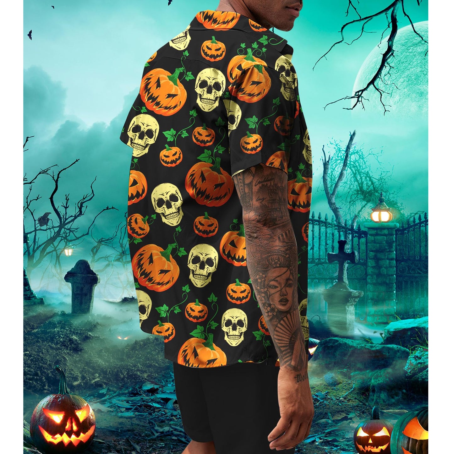 Kürbis Halloween Lustiges Hawaiihemd