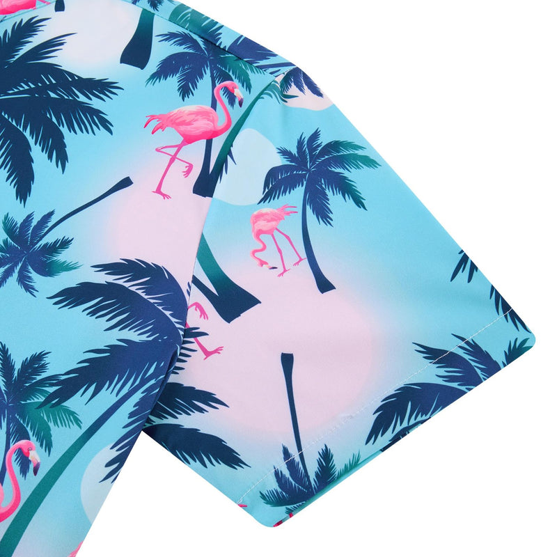 Flamingo Palm Tree Funny Male Romper