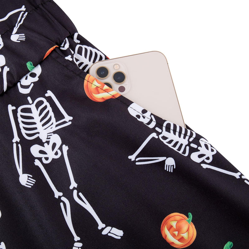 Pumpkin Skeleton Funny Men Romper