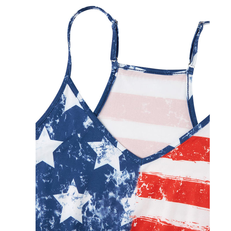 Vintage American Flag Funny Romper for Women