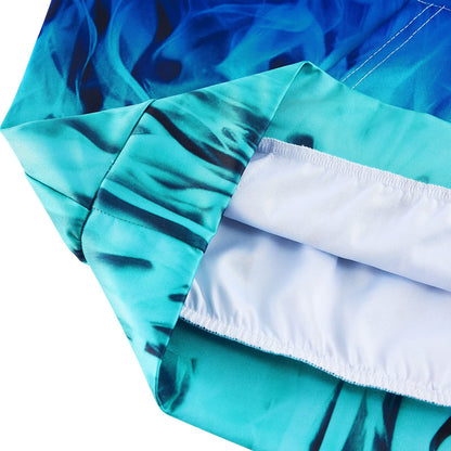 Blauer Feuerflammen-lustiger Kapuzenpullover