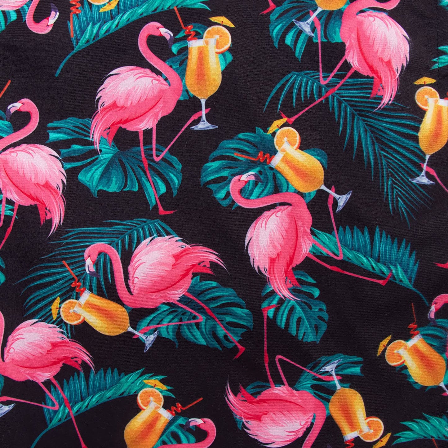 Lustige Boardshorts mit Flamingo-Motiv, Pink
