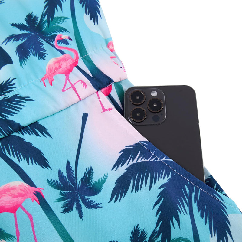 Flamingo Palm Tree Funny Male Romper